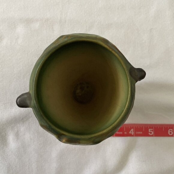 Miniature Green Ceramic Pitcher With Leaf & Berry Design - Picture 4 of 11